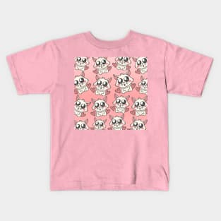 Cute cats as pattern in pink and rose Kids T-Shirt